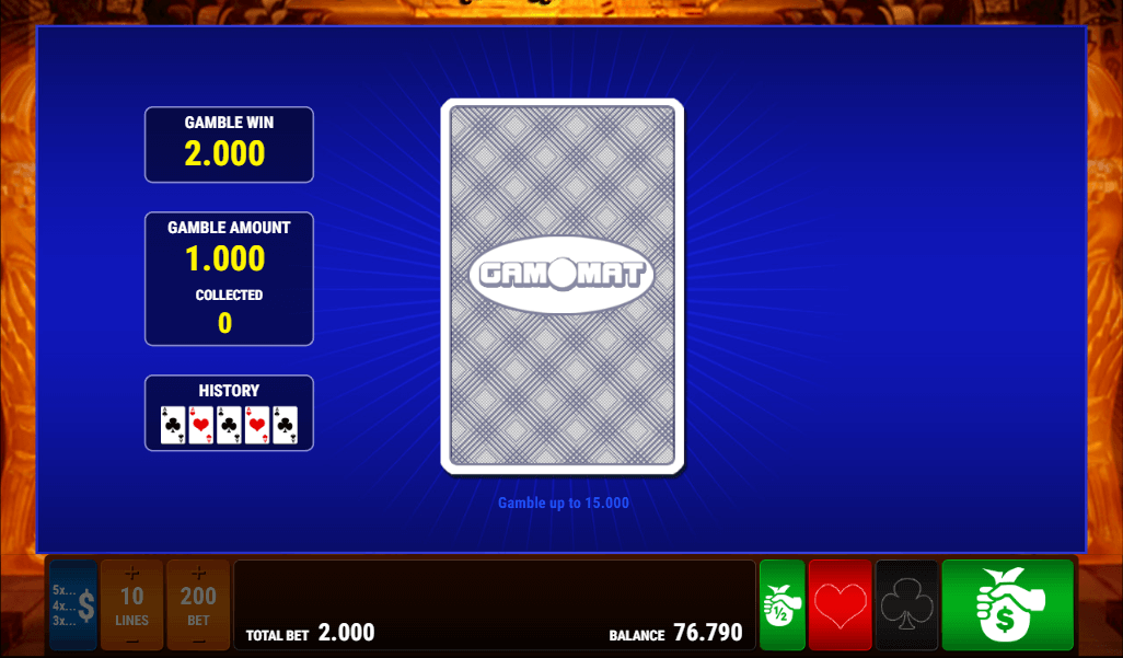 Kartenrisiko Feature - Rot oder Schwarz wählen