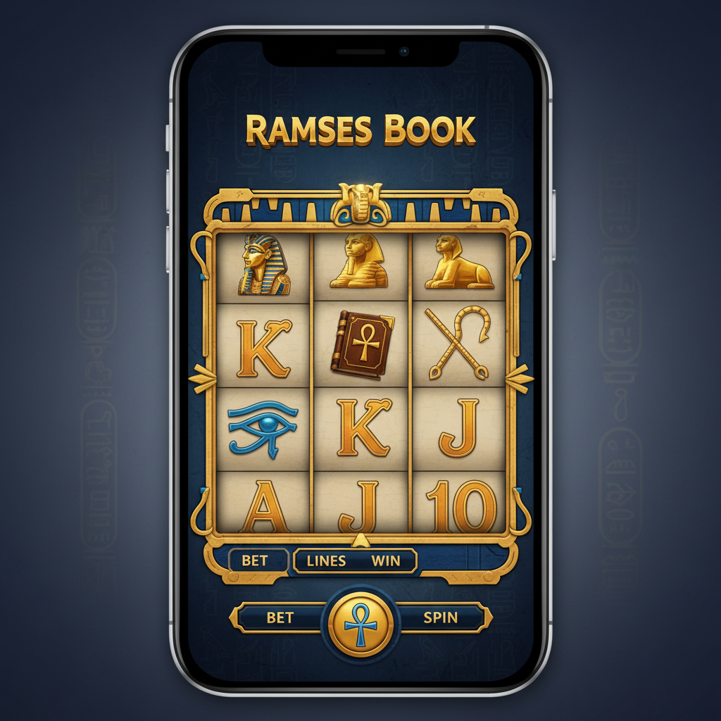 Ramses Book - Hauptspiel-Bildschirm auf Smartphone