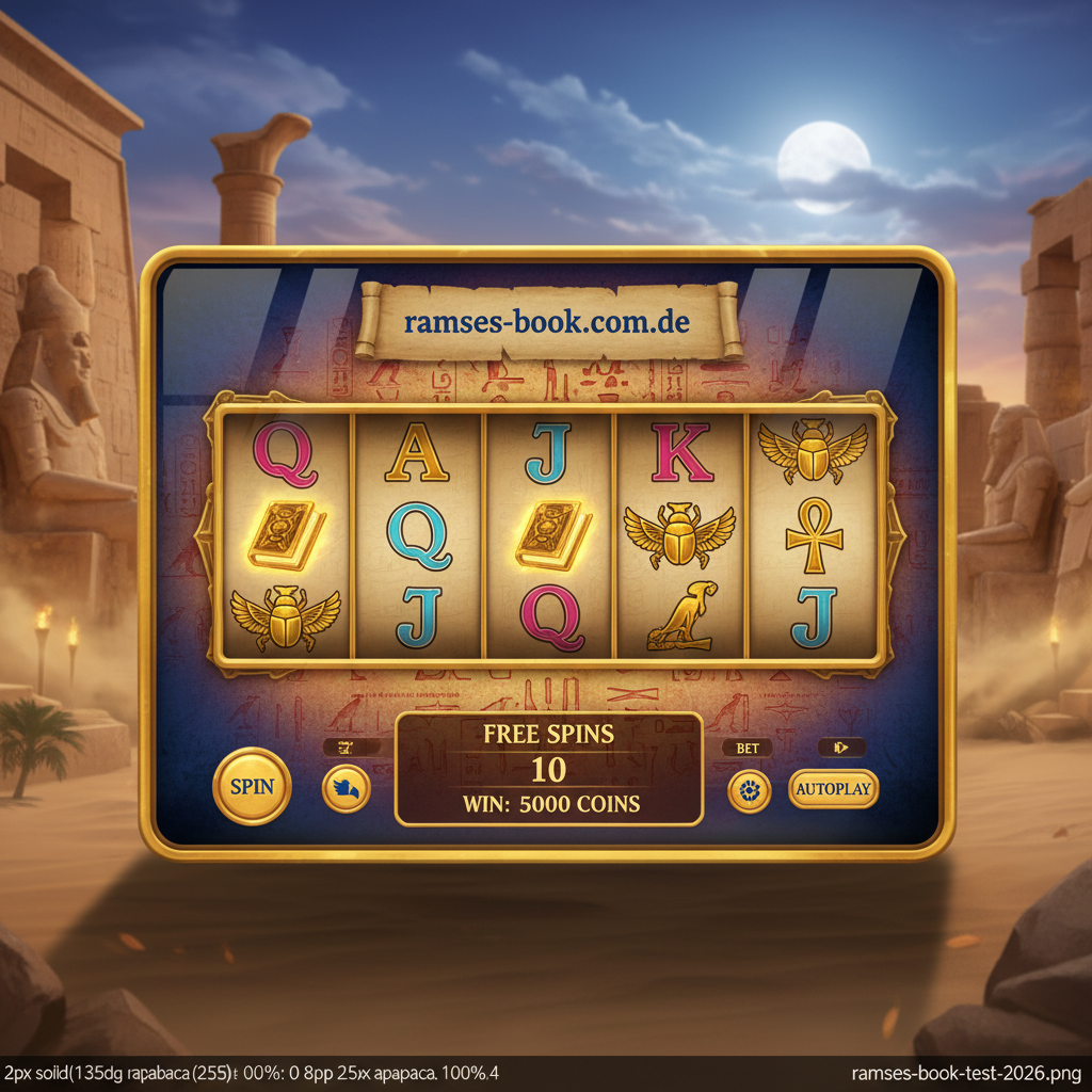 Ramses Book Slot Test 2026 - Spielansicht mit Freispielen