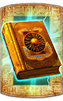Ramses Book Hauptsymbol - Goldenes Buch mit Hieroglyphen